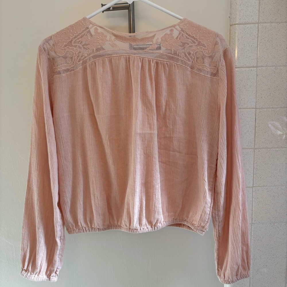 Lucky Pink Size Small Cardigan Cottagecore Soft Dainty Boho Feminine Cropped - Picture 2 of 12